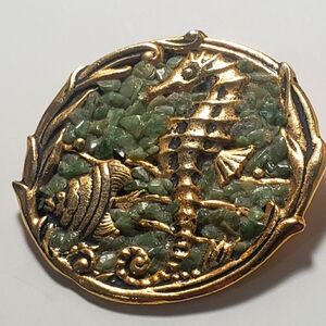 Large Vintage Brooch Pin Seahorse (3 For $20 SALE)